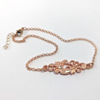 Rose Gold Oval Vine Branches Bracelet / Anklet - Image 5