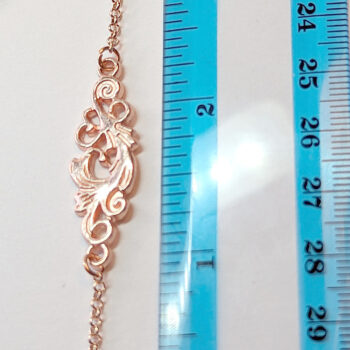 Rose Gold Oval Vine Branches Bracelet / Anklet - Image 2