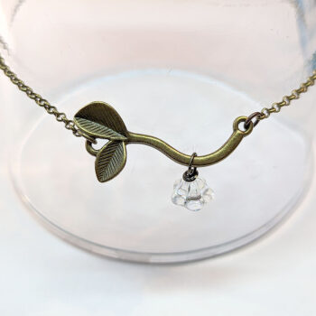 Antique Bronze Branch Leaves Flower Bracelet / Anklet - Image 3