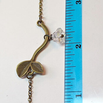 Antique Bronze Branch Leaves Flower Bracelet / Anklet - Image 2