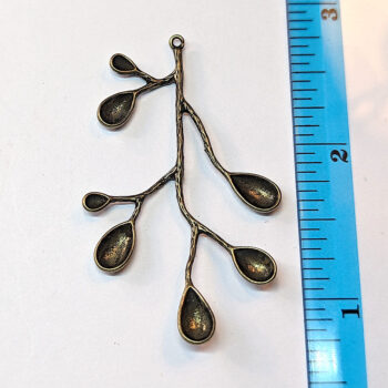 Modern Branch Pendant Antique Bronze - Image 2