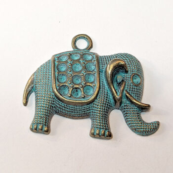 Elephant Pendant Antique Bronze Patina