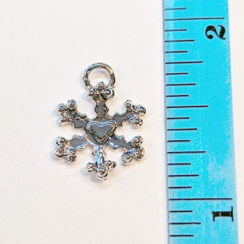 Silver Christmas Snowflake Charm - Image 2