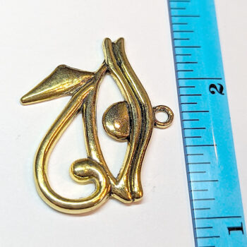 Egyptian Eye of Horus Pendant Antique Gold - Image 2