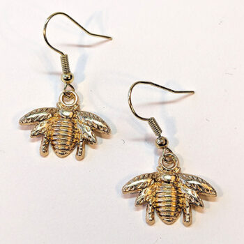 KC Gold Bee Earrings - Image 3