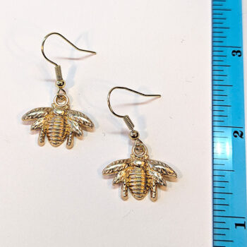 KC Gold Bee Earrings - Image 2