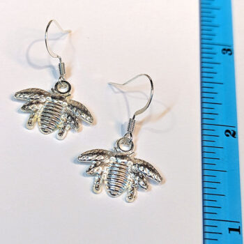 Silver Bee Earrings - Image 3