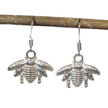 Silver Bee Earrings