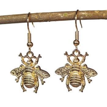 KC Gold Medium Bee Earrings