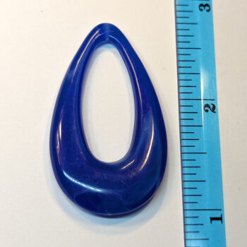 Blue Large Hollow Acrylic Teardrop Pendant - Image 2