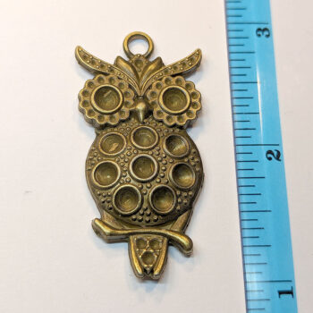 Decorative Owl on a Branch Pendant Antique Bronze - Image 2