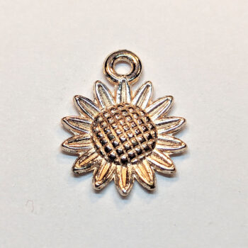 Dainty Sunflower Flower Charm Rose Gold