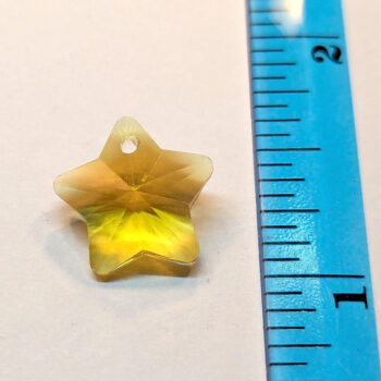 Yellow Faceted Glass Rhinestone Star Charm - Image 2