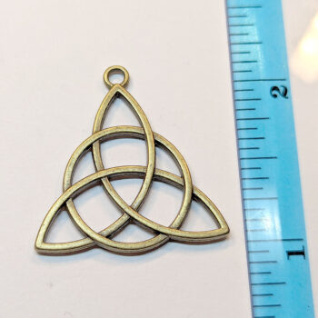 Trinity Celtic Knot Charm Triangle Antique Bronze - Image 2