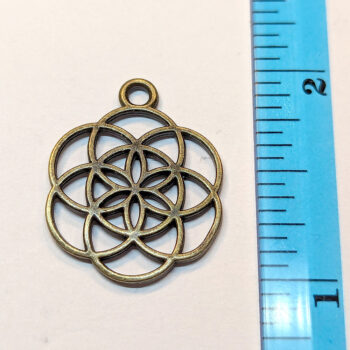 Large Celtic Knot Charm Round Antique Bronze - Image 2