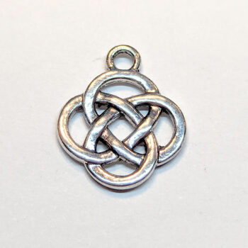 Celtic Knot Round Charm Antique Silver