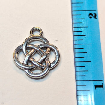 Celtic Knot Round Charm Antique Silver - Image 2