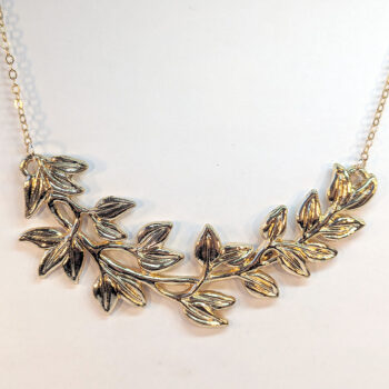 KC Gold Large Branch with Leaves Necklace - Image 4