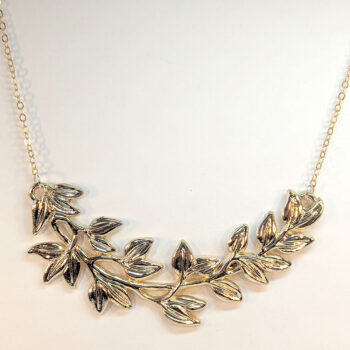 KC Gold Large Branch with Leaves Necklace - Image 3