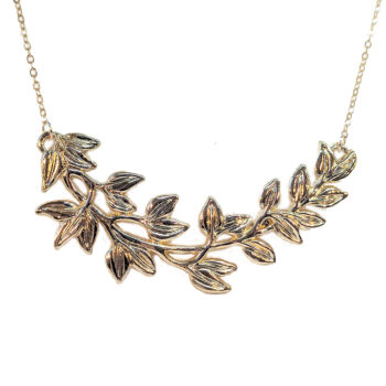 KC Gold Large Branch with Leaves Necklace