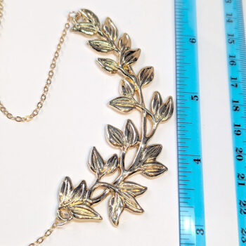 KC Gold Large Branch with Leaves Necklace - Image 2