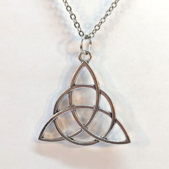 Trinity Celtic Knot Antique Silver Necklace - Image 4