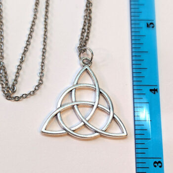 Trinity Celtic Knot Antique Silver Necklace - Image 2