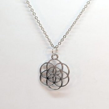 Large Celtic Knot Charm Round Antique Silver Necklace - Image 4