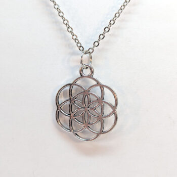 Large Celtic Knot Charm Round Antique Silver Necklace - Image 3