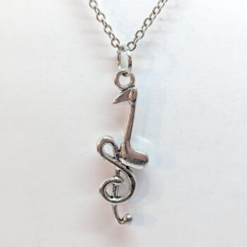 Musical Note Treble Clef Eighth Note Antique Silver Necklace - Image 4