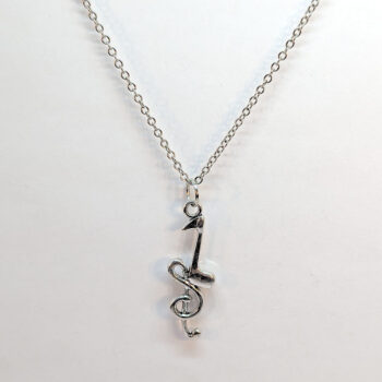 Musical Note Treble Clef Eighth Note Antique Silver Necklace - Image 3