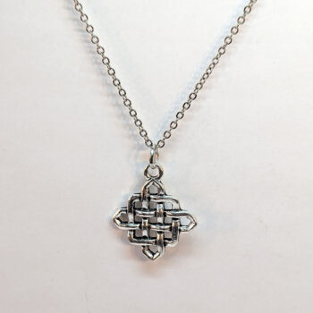 Celtic Knot Diamond Antique Silver Necklace - Image 3