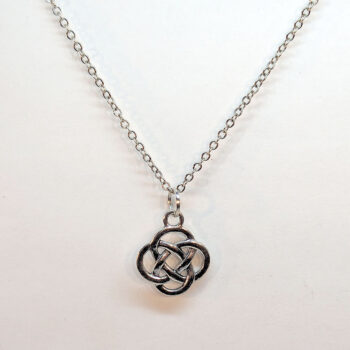 Celtic Knot Round Antique Silver Necklace - Image 3