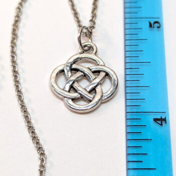 Celtic Knot Round Antique Silver Necklace - Image 2