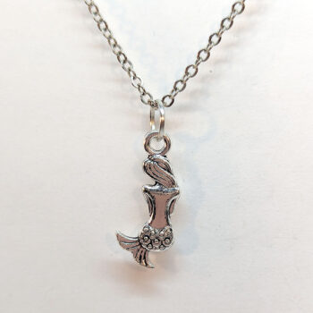 Dainty Mermaid Antique Silver Necklace - Image 4