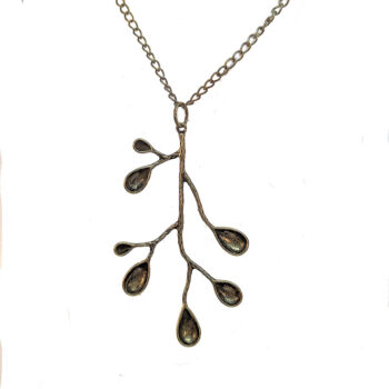 Modern Wild Tree Branch Pendant Antique Bronze Necklace