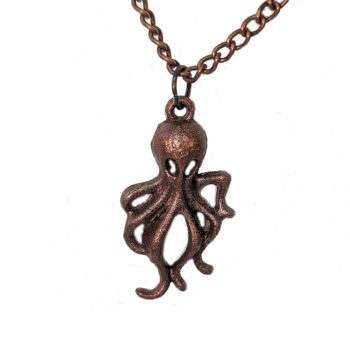 Antique Copper Octopus Sea life Necklace