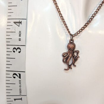 Antique Copper Octopus Sea life Necklace - Image 2