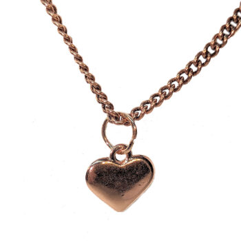 Rose Gold Double-Sided Puffy Heart Necklace