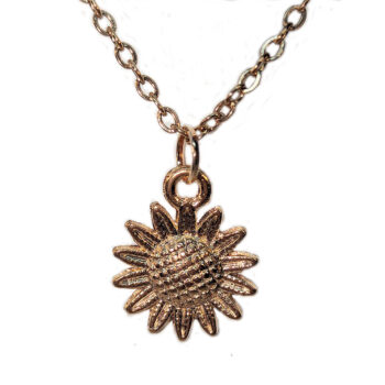 KC Gold Small Sunflower Flower Necklace