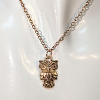 Owl Pendant Necklace KC Gold - Image 3