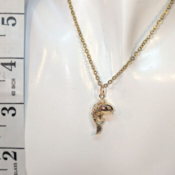 KC Gold Hollow Jumping Fish Goldfish Necklace - Image 2