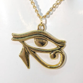 Egyptian Eye of Horus Antique Gold Necklace