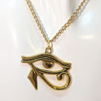 Egyptian Eye of Horus Antique Gold Necklace - Image 3