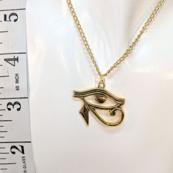 Egyptian Eye of Horus Antique Gold Necklace - Image 2