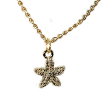 Gold Starfish Sea life Vintage Style Necklace