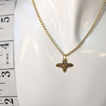 Gold Small Bee Necklace - Image 2