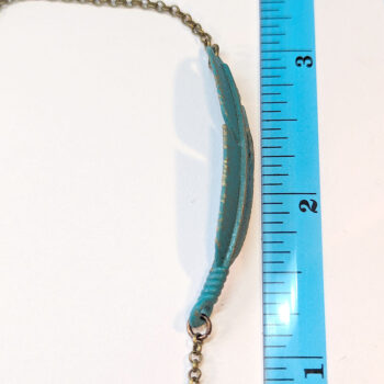 Antique Bronze Patina Feather Bracelet / Anklet - Image 3