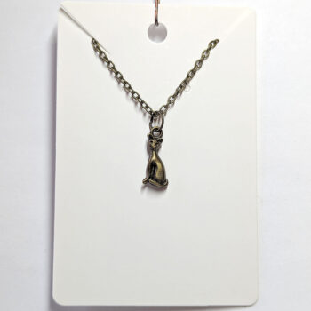 Antique Bronze Cat Vintage Style Necklace - Image 4