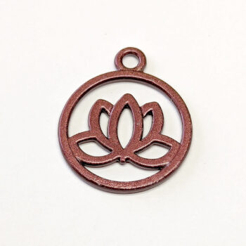 Lotus Flower Yoga Hollow Hoop Charm Antique Copper